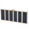 39" Long Wooden Pet Ramp, Folding Dog Cat Ramp with Height Adjustment From 16.3" to 24" and Non-Slip Mat for Bed Couch, Natural