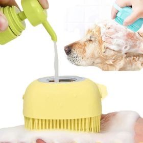 Bathroom Puppy Big Dog Cat Bath Massage Gloves Brush Soft Safety Silicone Pet Accessories for Dogs Cats Tools Mascotas Products (Color: pink)