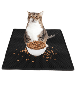 Cat Litter Pad Honeycomb Cat Pad Waterproof Urine Proof Pad Pet Supplies (Color: black)