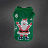 Pet Life LED Lighting Hands-Up-Santa Hooded Sweater Pet Costume