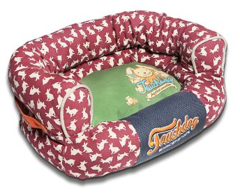 Touchdog Lazy-Bones Rabbit-Spotted Premium Easy Wash Couch Dog Bed (size: medium)
