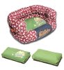 Touchdog Lazy-Bones Rabbit-Spotted Premium Easy Wash Couch Dog Bed